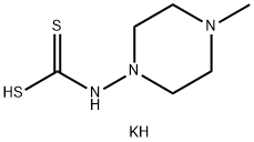 Carbamodithioic acid, N-(4-methyl-1-piperazinyl)-, potassium salt (1:1),1358567-64-2,结构式
