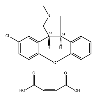 (3aR,12bR)-5-chloro-2-methyl-2,3,3a,12b-tetrahydro-1H-dibenzo[2,3:6,7]oxepin[4,5-c]pyrrole maleate Structure