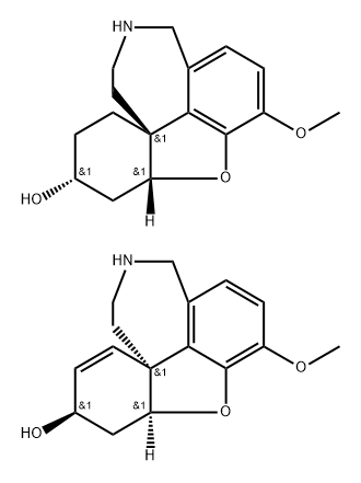 Galanthamine, 10-demethyl-, compd. with (3.alpha.,4a.beta.,4b.beta.)-10-demethyl-1,2-dihydrogalanthamine (1:1) 化学構造式