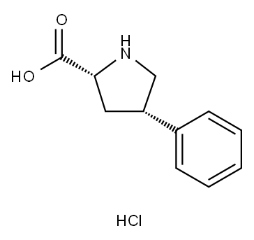 D-Proline, 4-phenyl-, hydrochloride (1:1), (4S)- 结构式
