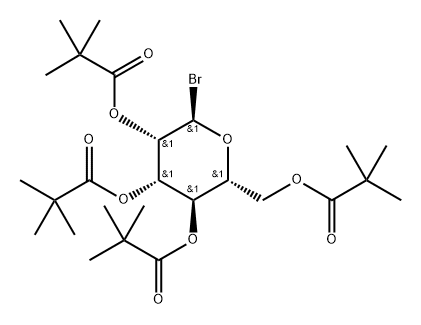 α-D-Mannopyranosyl bromide, 2,3,4,6-tetrakis(2,2-dimethylpropanoate) Struktur