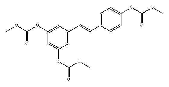白藜芦醇三(碳酸甲酯) 结构式