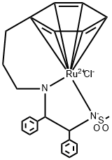 CHLORO{(1R,2R)-1,2-DIPHENYL-1-[(3-(Η6-PHENYL)PROPYL)AMINO]-2-(METHYLSULFONYLAMIDO)}RUTHENIUM(II)RUCL[(R,R)TETH-MSDPEN],1361415-88-4,结构式