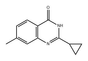 2-环丙基-7-甲基喹唑啉-4-醇, 1361458-04-9, 结构式