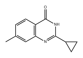 2-环丙基-7-甲基喹唑啉-4-醇 结构式