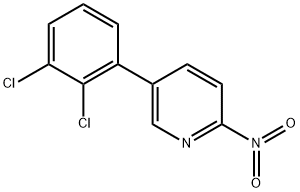 5-(2,3-dichlorophenyl)-2-nitropyridine,1361884-77-6,结构式