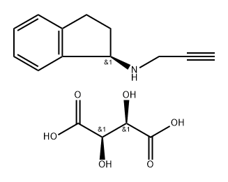 (1R)-(+)-N-prop-2-yn-1-ylindan-1-amine (2R,3R)-2,3-dihydroxybutanedioate (2:1),136236-52-7,结构式