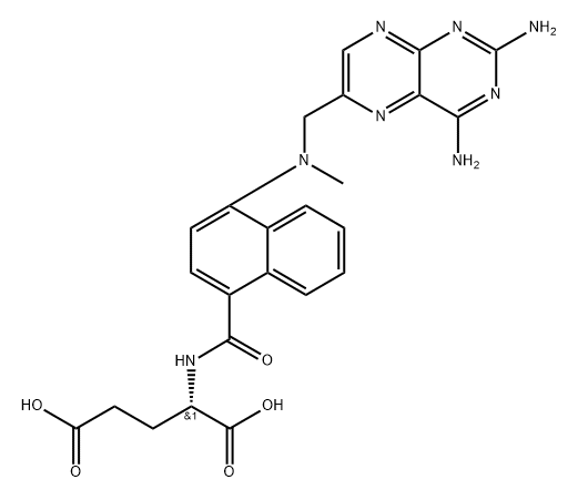 L-Glutamic acid, N-[[4-[[(2,4-diamino-6-pteridinyl)methyl]methylamino]-1-naphthalenyl]carbonyl]- Structure