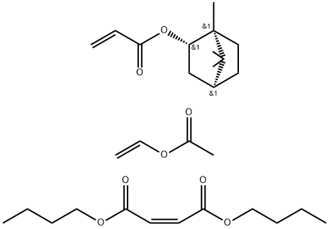 聚(醋酸乙烯-CO-丁基马来酸-CO-丙烯酸异冰片酯),136392-68-2,结构式