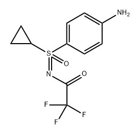 N-[(R)-(4-氨基苯基)(环丙基)氧代亚磺酰氨基]-2,2,2-三氟乙酰胺 结构式