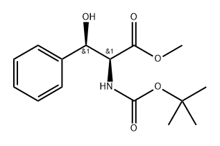 L-Phenylalanine, N-[(1,1-dimethylethoxy)carbonyl]-β-hydroxy-, methyl ester, (βR)- Struktur
