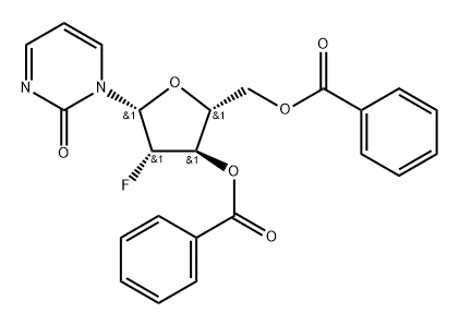 3',5'-Bis-O-benzoyl-2'-Deoxy-2'-fluoro-4-deoxy-arabinouridine Structure