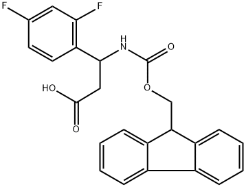 Benzenepropanoic acid, β-[[(9H-fluoren-9-ylmethoxy)carbonyl]amino]-2,4-difluoro- Struktur