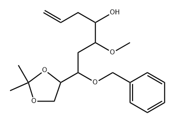 D-altro-Non-1-enitol, 1,2,3,6-tetradeoxy-5-O-methyl-8,9-O-(1-methylethylidene)-7-O-(phenylmethyl)- Struktur