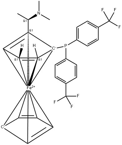 136825-02-0 Ferrocene, 1-[bis[4-(trifluoroMethyl)phenyl]phosphino]-2-[(1R)-1-(diMethylaMino)ethyl]-, (1R)-