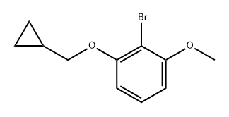 2-bromo-1-(cyclopropylmethoxy)-3-methoxybenzene Struktur
