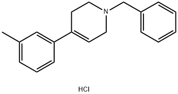 Pyridine, 1,2,3,6-tetrahydro-4-(3-methylphenyl)-1-(phenylmethyl)-, hydrochloride (1:1) Structure