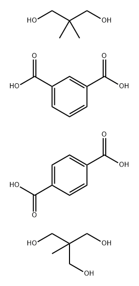 1,3-Benzenedicarboxylic acid, polymer with 1,4-benzenedicarboxylic acid, 2,2-dimethyl-1,3-propanediol and 2-(hydroxymethyl)-2-methyl-1,3-propanediol 化学構造式
