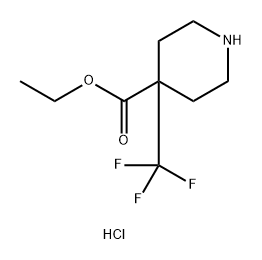 4-三氟甲基哌啶-4-甲酸乙酯盐酸盐 结构式