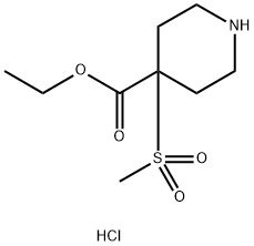 ethyl 4-methanesulfonylpiperidine-4-carboxylate hydrochloride Structure