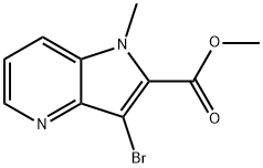 methyl 3-bromo-1-methyl-1H-pyrrolo[3,2-b]pyridine-2-carboxylate 结构式