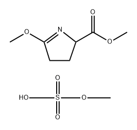 2H-Pyrrole-2-carboxylic acid, 3,4-dihydro-5-methoxy-, methyl ester, compd. with methyl hydrogen sulfate (1:1) Structure