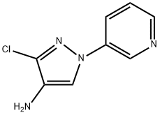 3-氯-1-(吡啶-3-基)-1H-吡唑-4-胺,1374314-23-4,结构式
