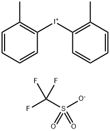 二(2-甲基苯基)三氟甲磺酸碘98.00%, 1374643-16-9, 结构式