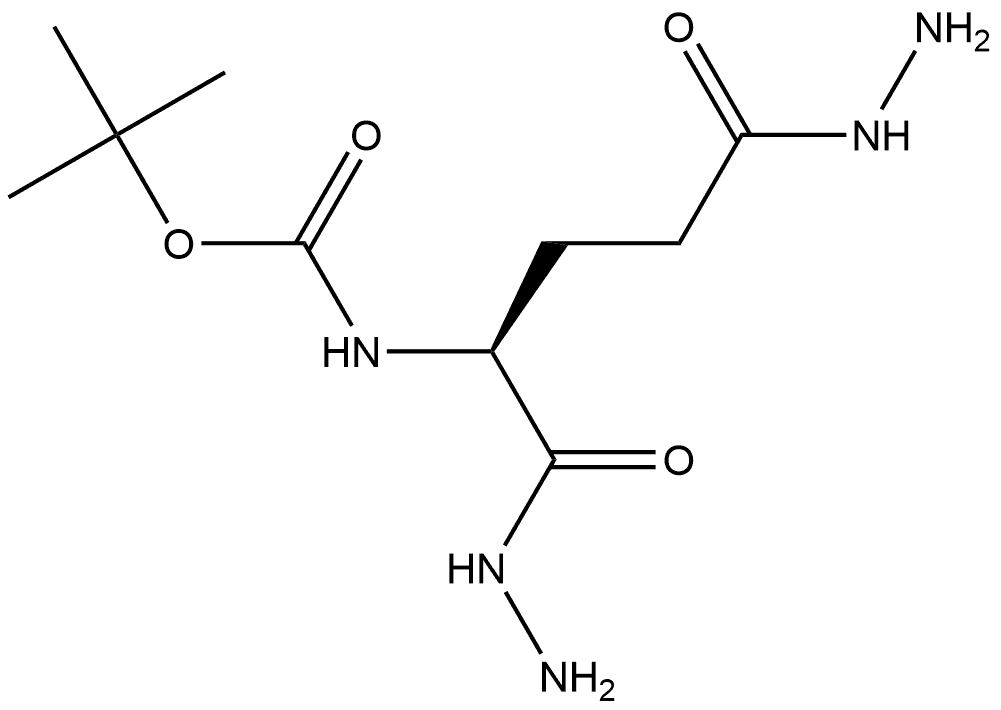 L-Glutamic acid, N-[(1,1-dimethylethoxy)carbonyl]-, 1,5-dihydrazide,1375488-34-8,结构式