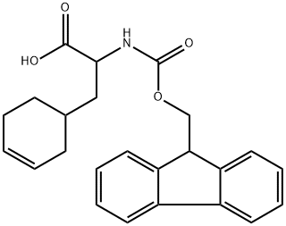 3-(cyclohex-3-en-1-yl)-2-({[(9H-fluoren-9-yl)methoxy]carbonyl}amino)propanoic acid Struktur