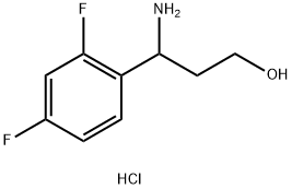 苯丙醇,Γ-氨基-2,4-二氟-,盐酸盐, 1379947-00-8, 结构式