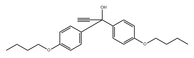 1,1-双(4-丁氧基苯基)丙-2-炔-1-醇 结构式