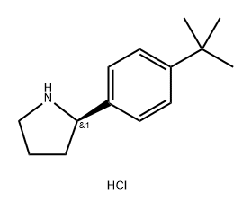 Pyrrolidine, 2-[4-(1,1-dimethylethyl)phenyl]-, hydrochloride (1:1), (2R)- 结构式