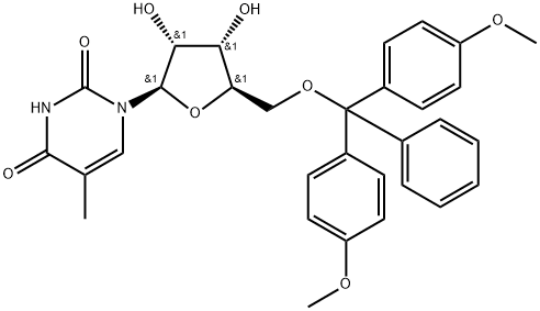 5'-O-DMT-5-methyluridine Struktur