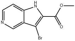 methyl 3-bromo-1H-pyrrolo[3,2-c]pyridine-2-carboxylate 化学構造式