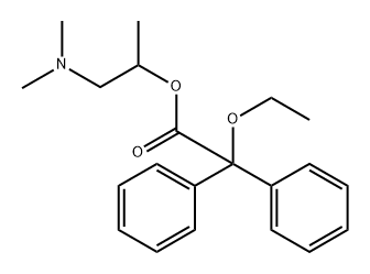 Benzeneacetic acid, α-ethoxy-α-phenyl-, 2-(dimethylamino)-1-methylethyl ester Structure