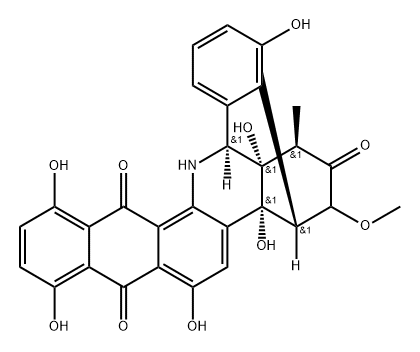 达诺霉素O, 138370-12-4, 结构式