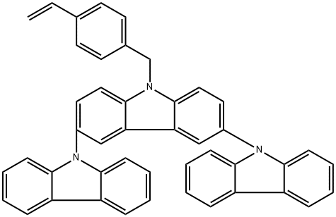 9′-[(4-乙烯基苯基]甲基]-9,3′:6′,9′′-三-9H-咔唑, 1383804-50-9, 结构式