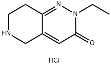 2-乙基-2H,3H,5H,6H,7H,8H-吡啶并[4,3-C]哒嗪-3-酮盐酸盐, 1384427-86-4, 结构式