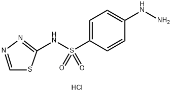 4-Hydrazinyl-N-(1,3,4-thiadiazol-2-yl)benzene-1-sulfonamide dihydrochloride Struktur