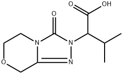 3-甲基-2-(3-氧代-5,6-二氢-3H-[1,2,4]三唑并[3,4-C][1,4]噁嗪-2(8H)-基)丁酸 结构式