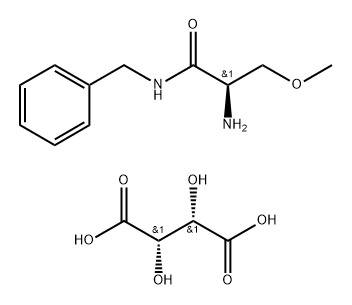 Propanamide, 2-amino-3-methoxy-N-(phenylmethyl)-, (2R)-, (2S,3S)-2,3-dihydroxybutanedioate (1:1) Structure