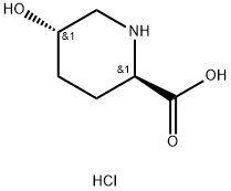 2-Piperidinecarboxylic acid, 5-hydroxy-, hydrochloride, (2R-trans)- Structure