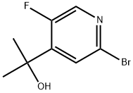2-BROMO-5-FLUORO-伪,伪-DIMETHYL-4-PYRIDINEMETHANOL 结构式