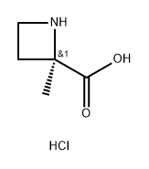 2-Azetidinecarboxylic acid, 2-methyl-, hydrochloride (1:1), (2R)- Struktur