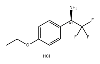 (R)-2,2,2-三氟-1-(4-乙氧苯基)-乙胺盐酸盐 结构式