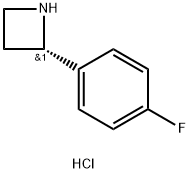 (S)-2-(4-氟苯基)氮杂环丁烷盐酸盐 结构式