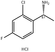 (R)-1-(2-氯-4-氟苯基)乙胺盐酸盐,1391465-25-0,结构式