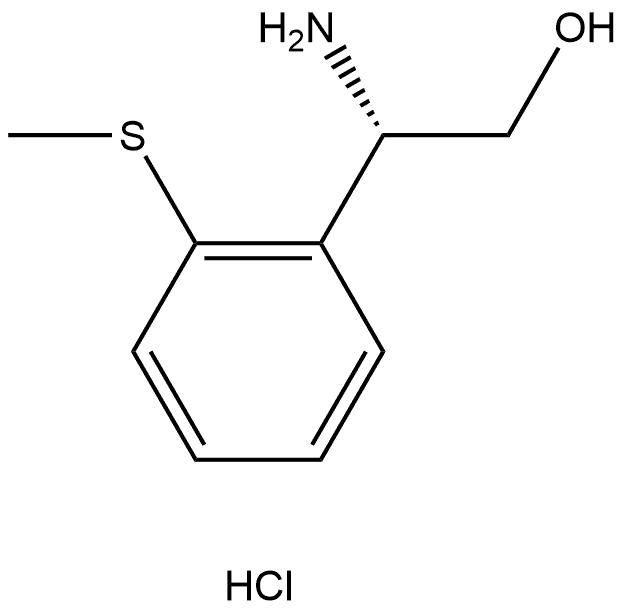 (S)-2-Amino-2-(2-(methylthio)phenyl)ethan-1-ol hydrochloride 结构式