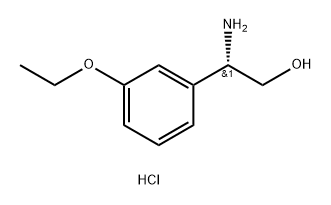 (S)-2-amino-2-(3-ethoxyphenyl)ethan-1-ol hydrochloride 结构式